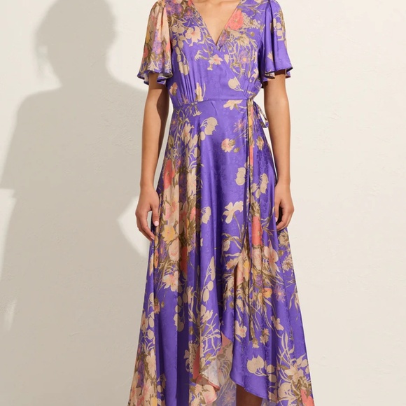 The Auguste the Label Kirby Wrap Maxi Dress Purple Size Small BNWT - Picture 1 of 8